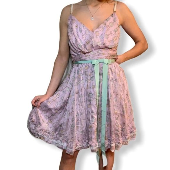 Dolce&Gabbana Pink Handbag Pattern Flouncy Dress - Picture 3 of 8